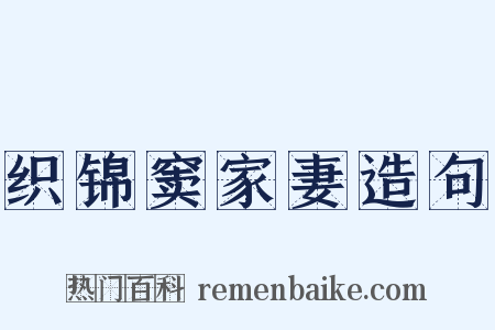 织锦窦家妻造句是什么意思的图片